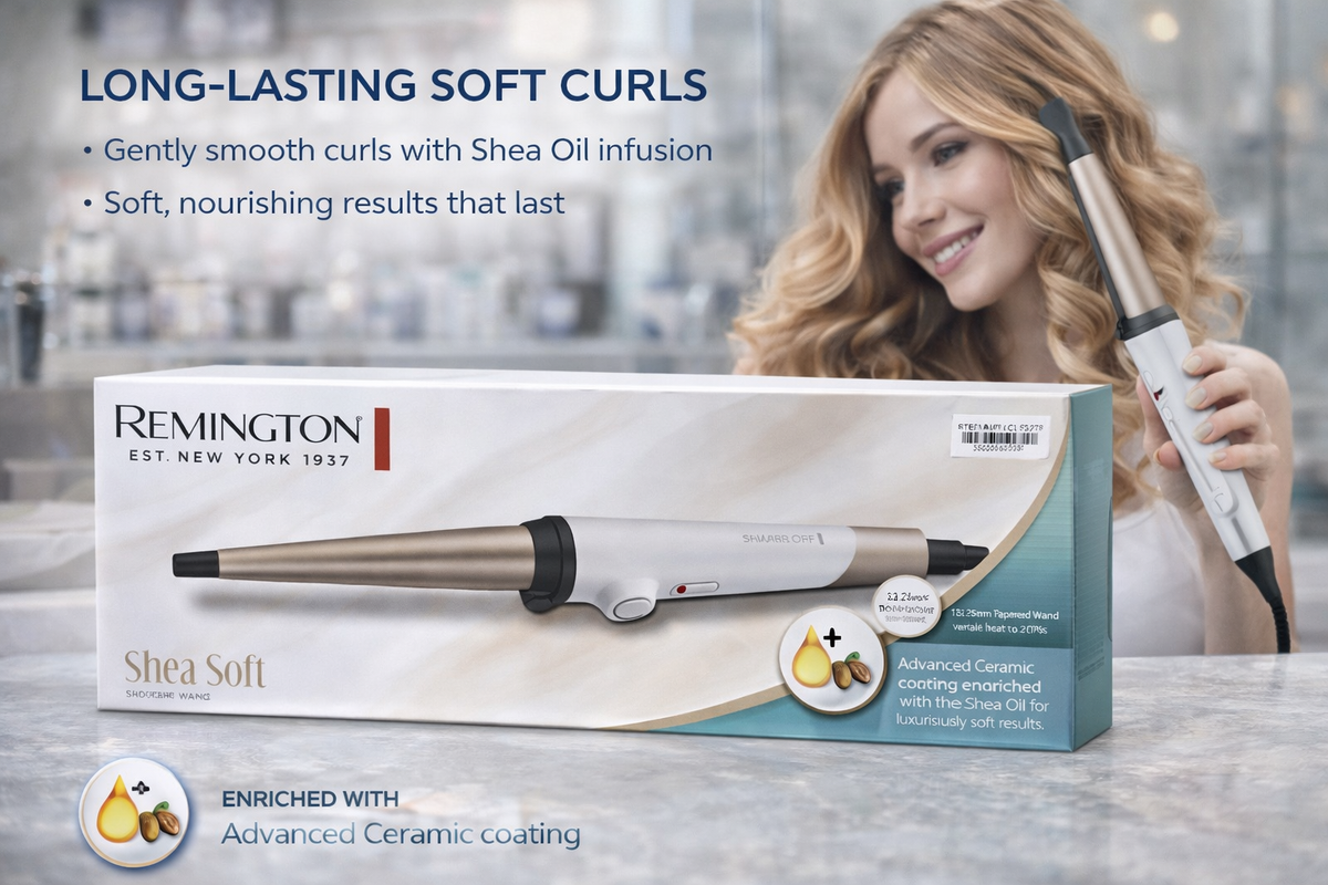 Fer à Boucler Remington Shea Soft – Revêtement Céramique au Beurre de Karité