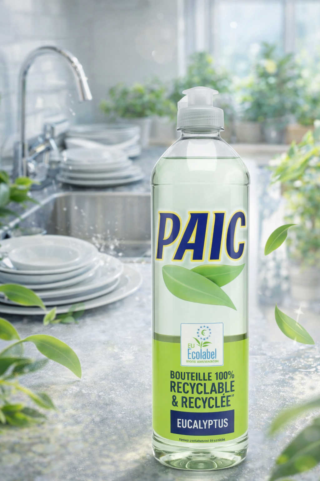 PAIC Eucalyptus Liquide Vaisselle Écologique – Dégraissant Efficace
