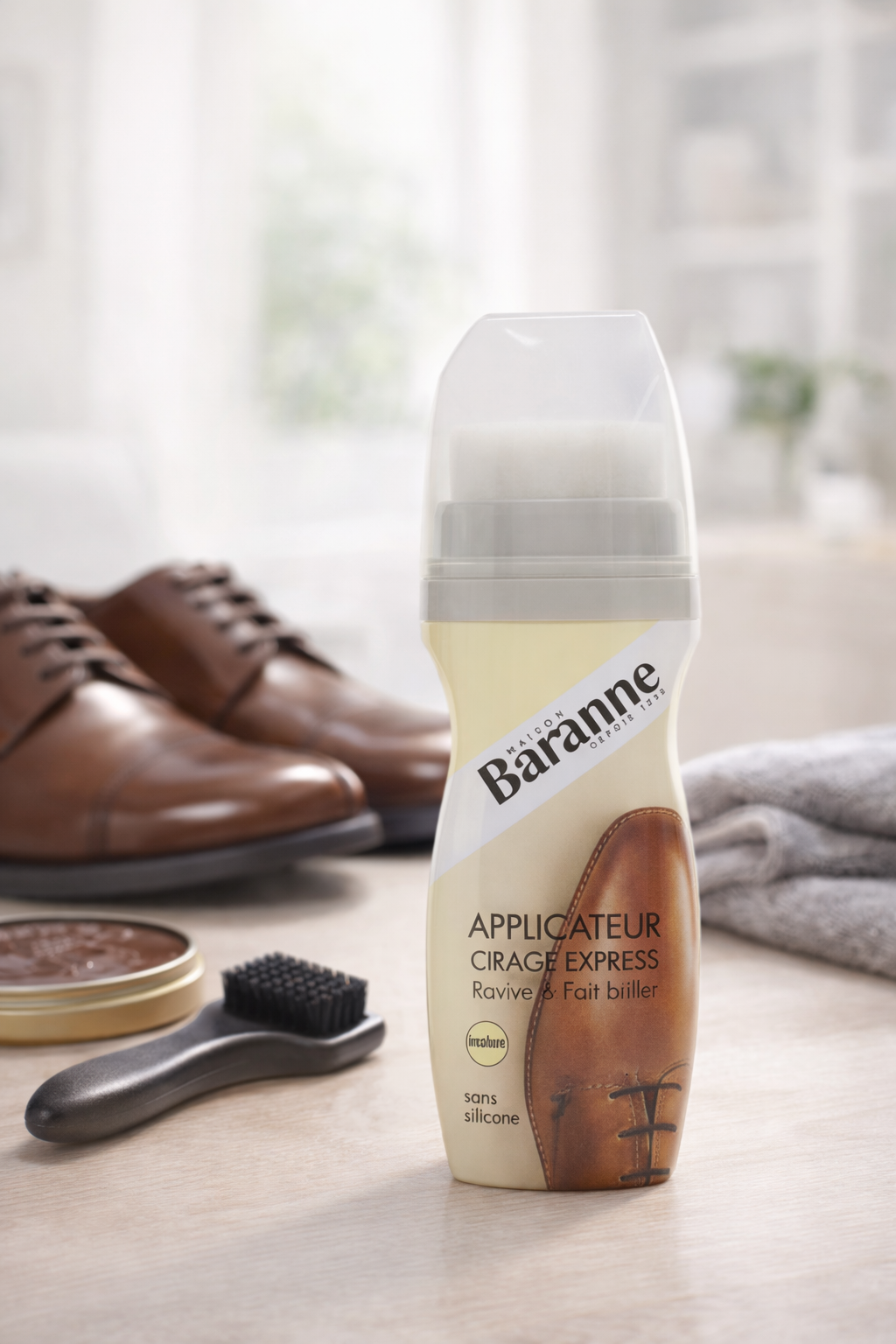 Baranne – Applicateur Cirage Express Ravive & Fait Briller les Chaussures