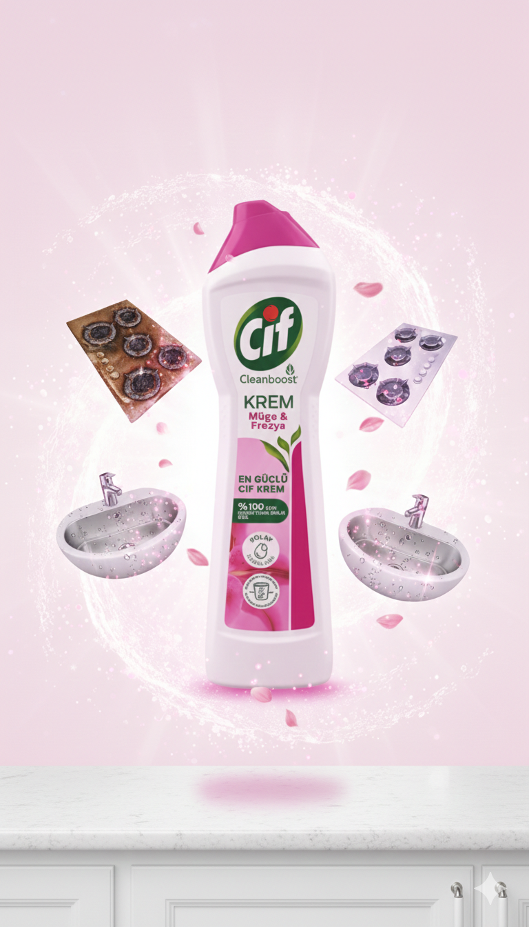 Cif Cleanboost Crème Muguet & Freesia – Nettoyant Multi-Surfaces