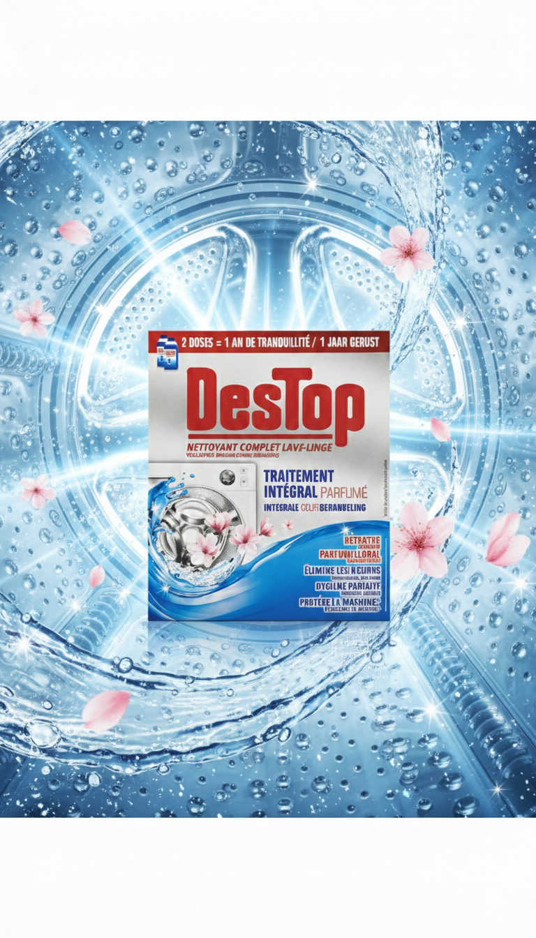 Destop Nettoyant Complet Lave-Linge – Traitement Intégral Parfumé
