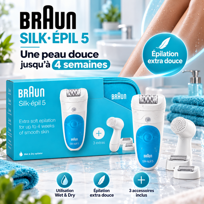 Braun Silk-épil 5 – Épilateur électrique Wet & Dry