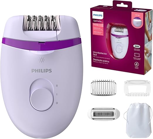 Philips Épilateur compact sur secteur  avec 4 accessoires (Modèle BRE275/00) - Violet