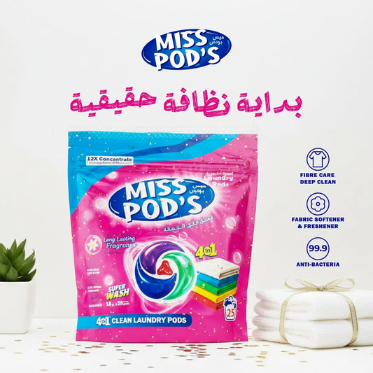 Miss pod's – Écodoses Lessive 4-en-1  25 Pods