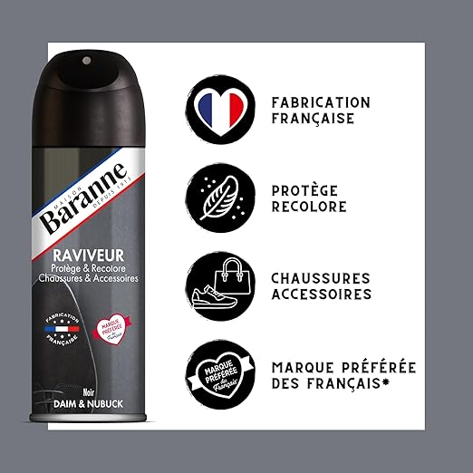 Baranne Aérosol Raviveur Daim Noir