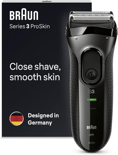 Braun Series 3 ProSkin 3020s – Rasoir  Electrique A Barbe Homme, Noir, Etanche