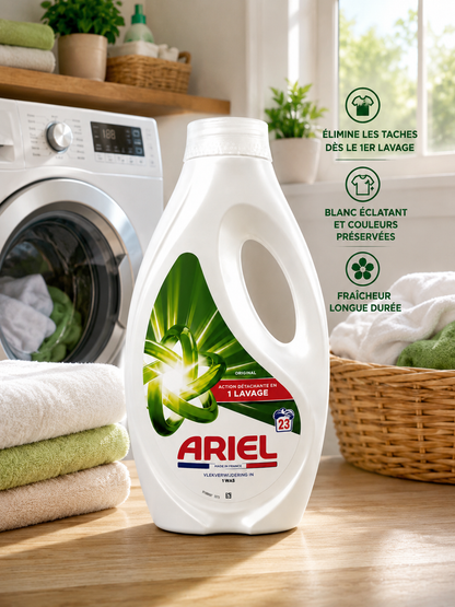 Ariel Lessive Liquide Détachante 23 Lavages 1035ml