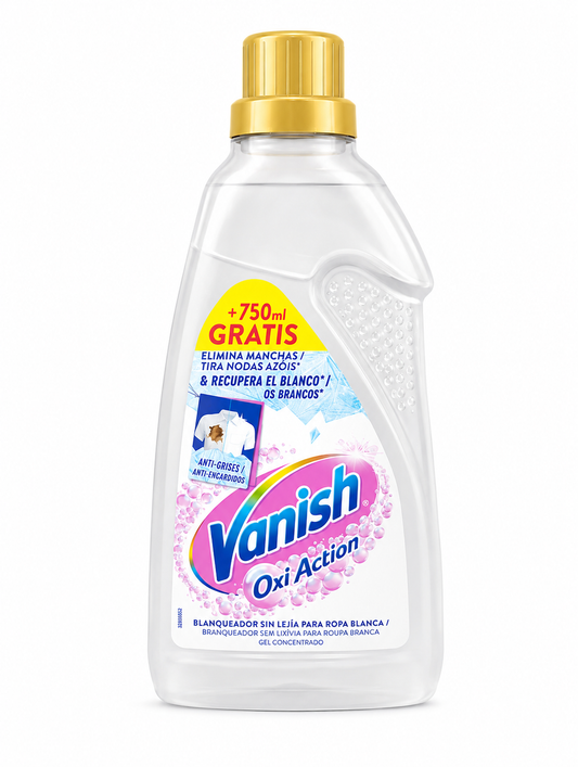 Vanish Oxi Action Blanc Gel Concentré – Détachant & Raviveur de Blanc 1500ML