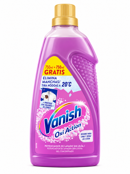 Vanish Oxi Action Couleurs Gel Concentré – Détachant & Booster de Lavage 1500ML