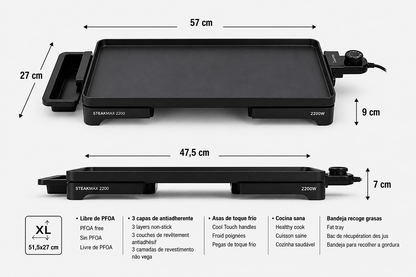 Plancha Électrique TAURUS Steakmax 2200W بلانشا كهربائية