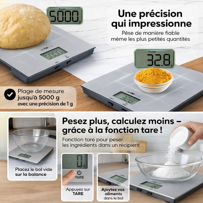 Clatronic KW3821-Balance de cuisine en acier inoxydable