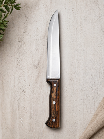 Couteau de Cuisine Premium 18cm –Inox & Manche Bois Élégant
