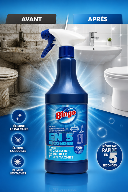 Bingo Spray Détartrant Ultra Rapide Résultat en 5 Secondes