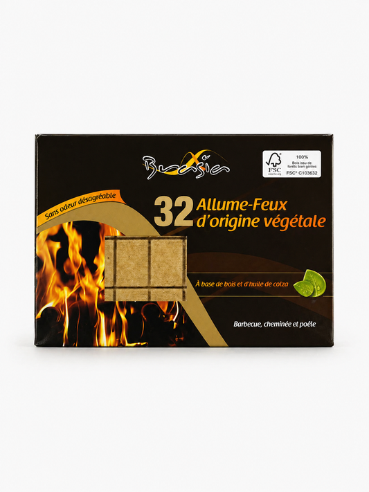 Allume-Vite Naturel Végétal – Allume feu 32 pcs