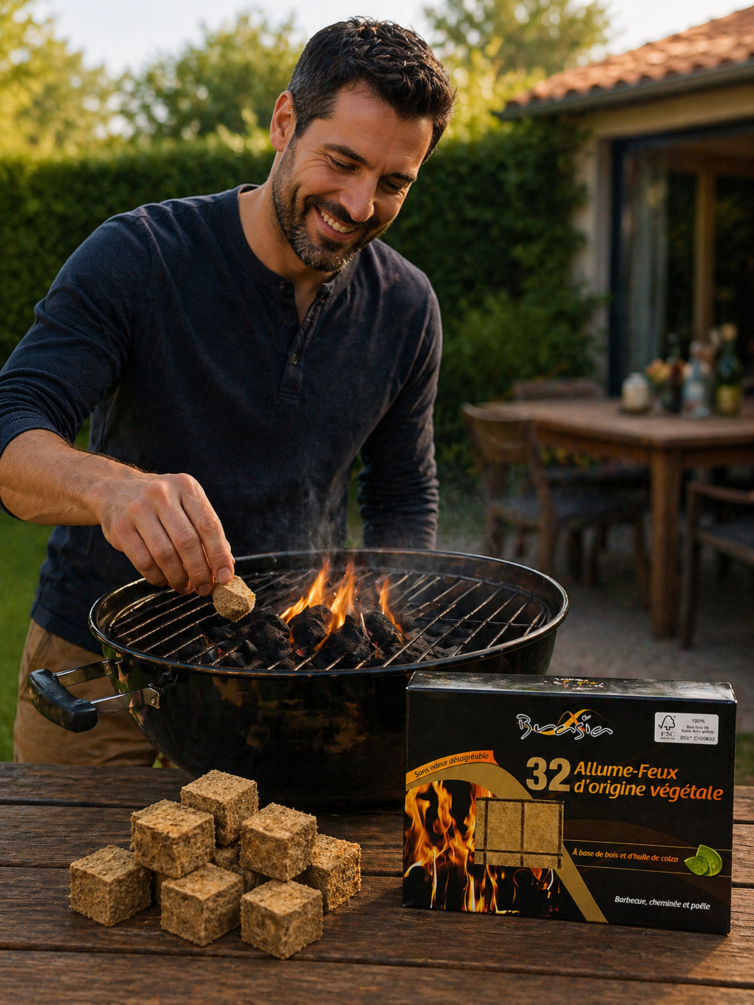 Allume-Vite Naturel Végétal – Allume feu 32 pcs