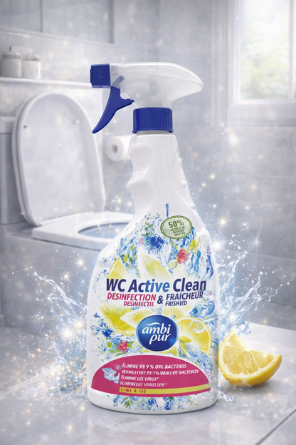 Ambi Pur WC Active Clean – Désinfection & Fraîcheur Citron