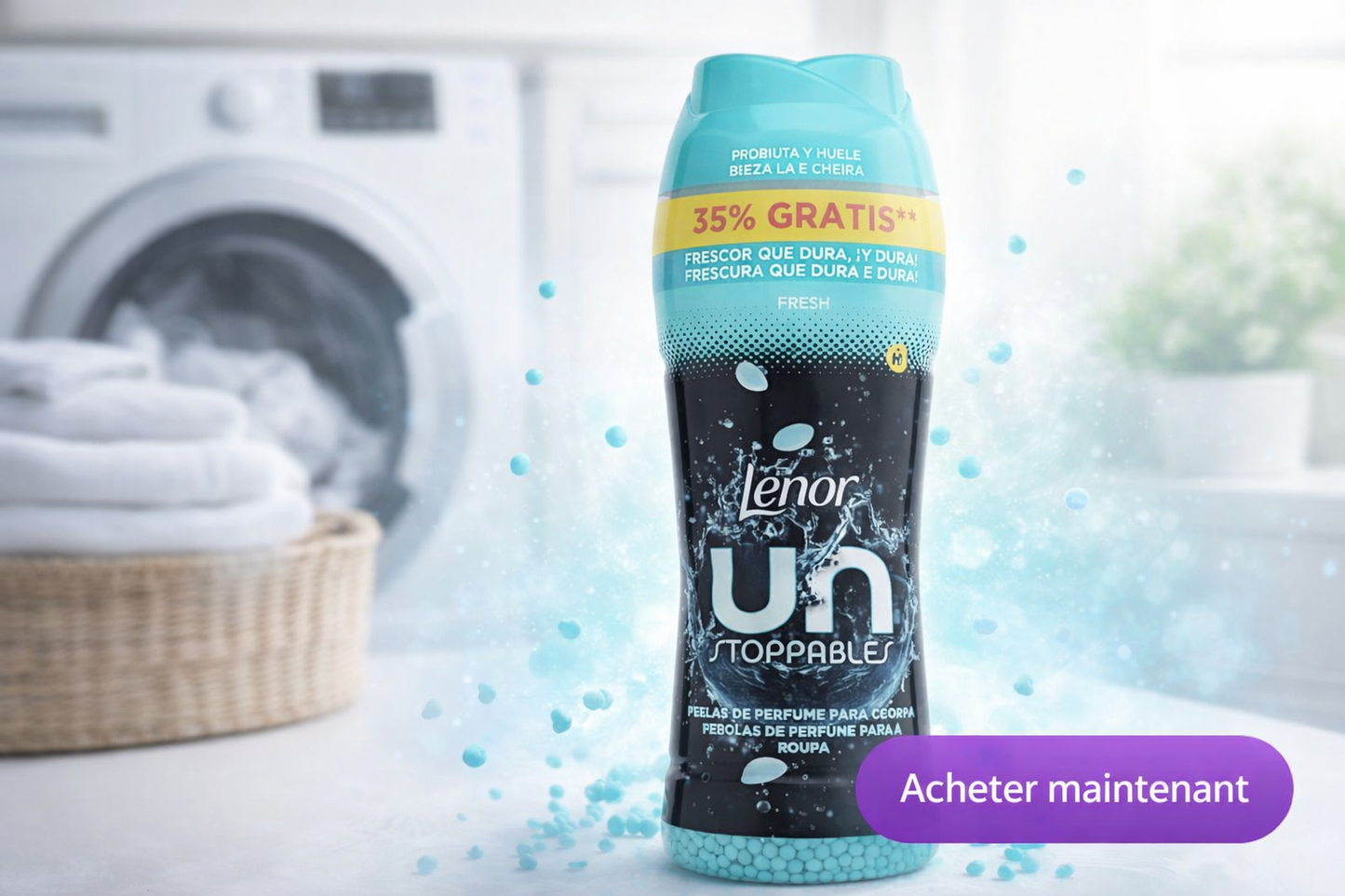Lenor Unstoppables Fresh 270 g – Perles Parfumées pour le Linge