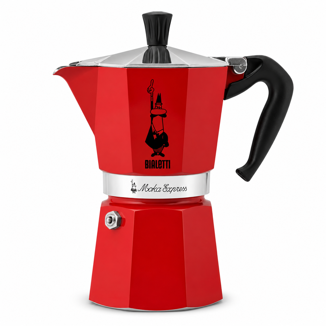 Bialetti Moka Express Cafetière en Aluminium Italienne Rouge