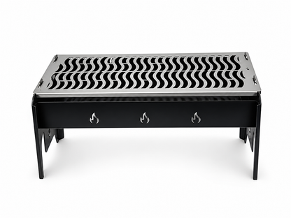 Barbecue Inox Noir Portable Design 48x27 cm شواية