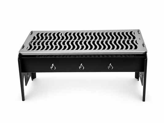 Barbecue Inox Noir Portable Design 48x27 cm شواية