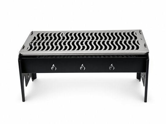 Barbecue Inox Noir Portable Design 48x27 cm شواية