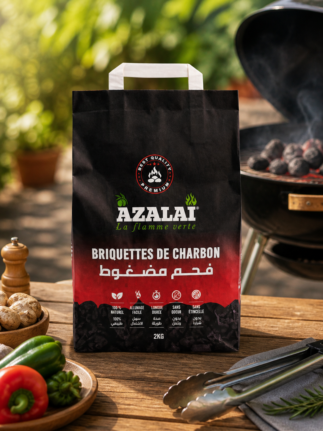 Azalai SAC CHARBON Présse 2kg