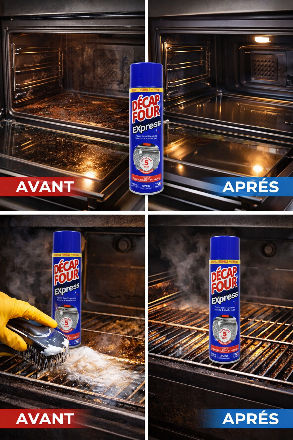 Décap’Four Express – Nettoyant Four, Inserts & Barbecue Ultra Dégraissant