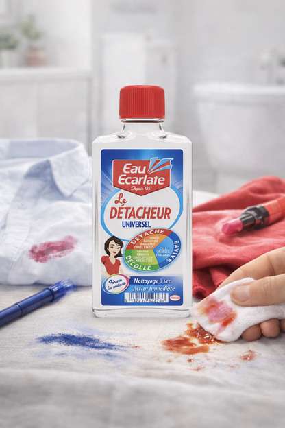 Eau Écarlate – Détacheur Universel Multi-Taches  Nettoyage à Sec Immédiat