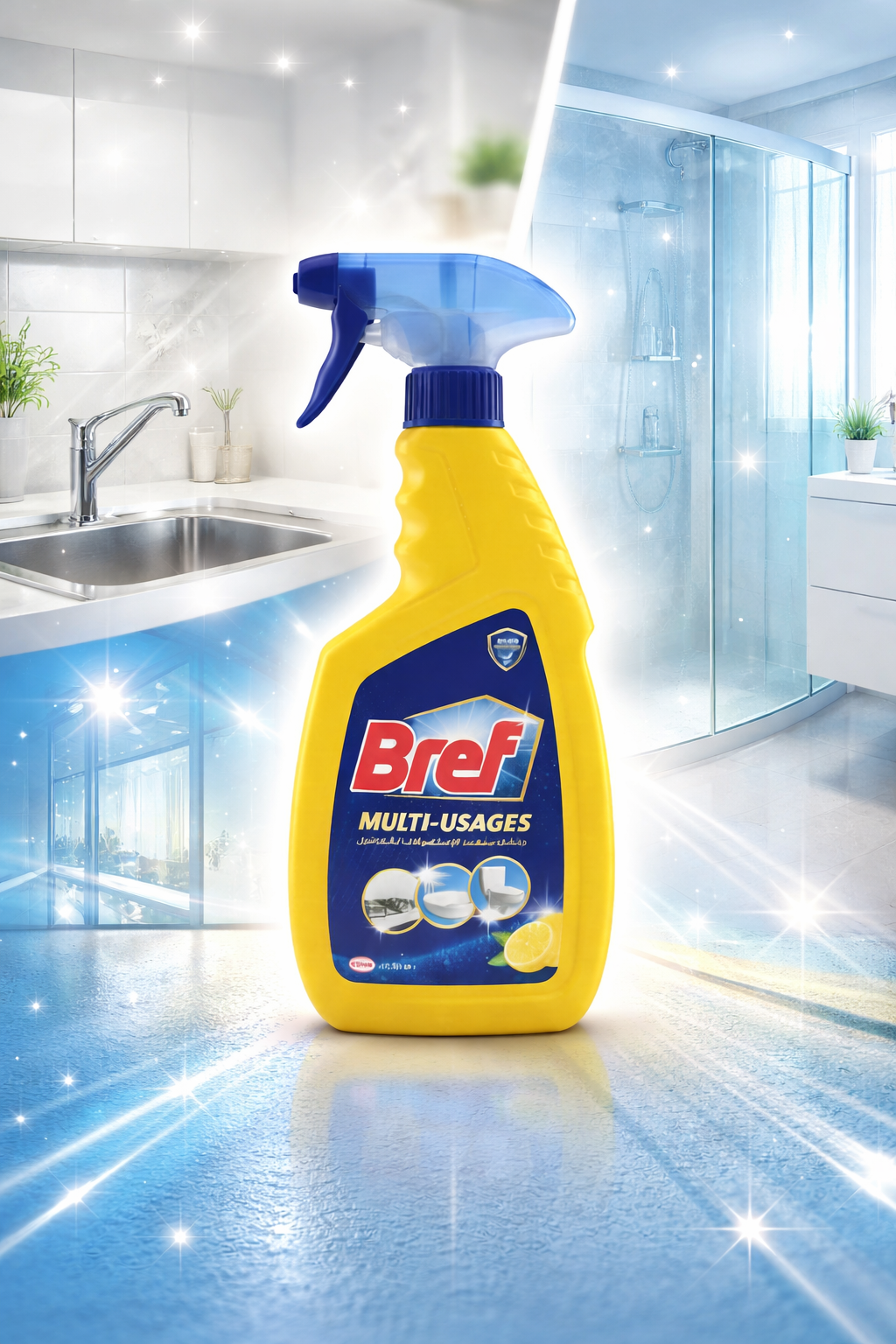 Bref Multi-Usages Citron – Nettoyant Puissant Toutes Surfaces