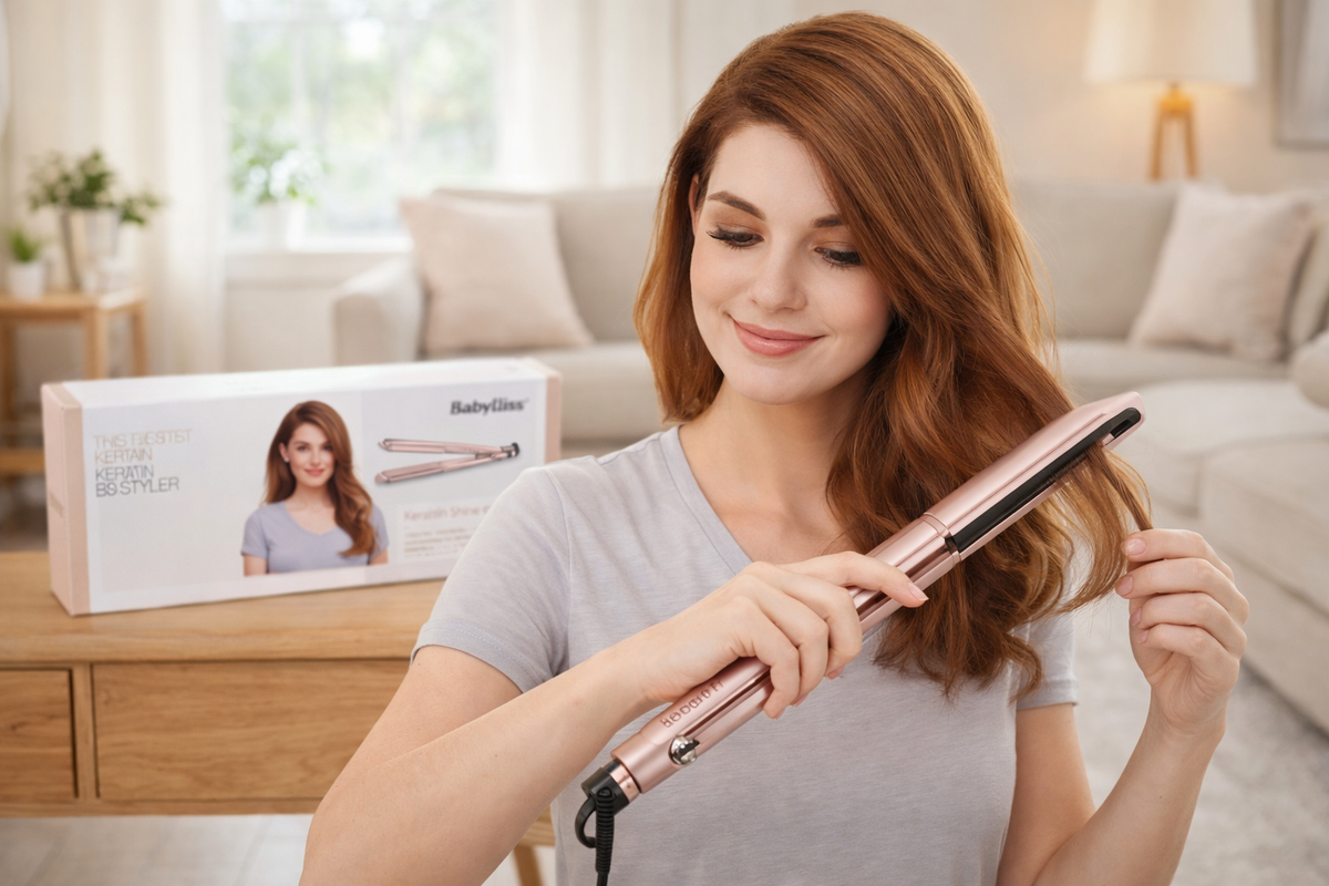 Lisseur Boucleur BaByliss Keratin Shine Styler – Plaques Céramique à la Kératine – 230°C