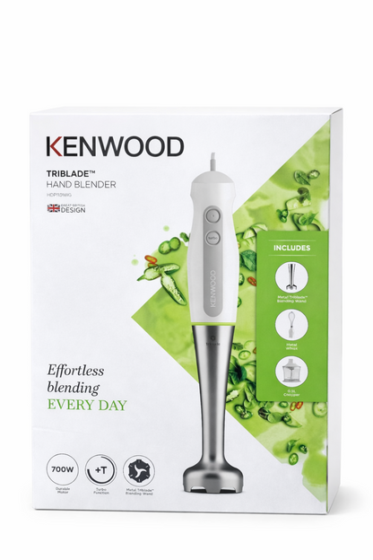 Mixeur Plongeant Kenwood Triblade 700W – Multifonction avec Fouet et Hachoir