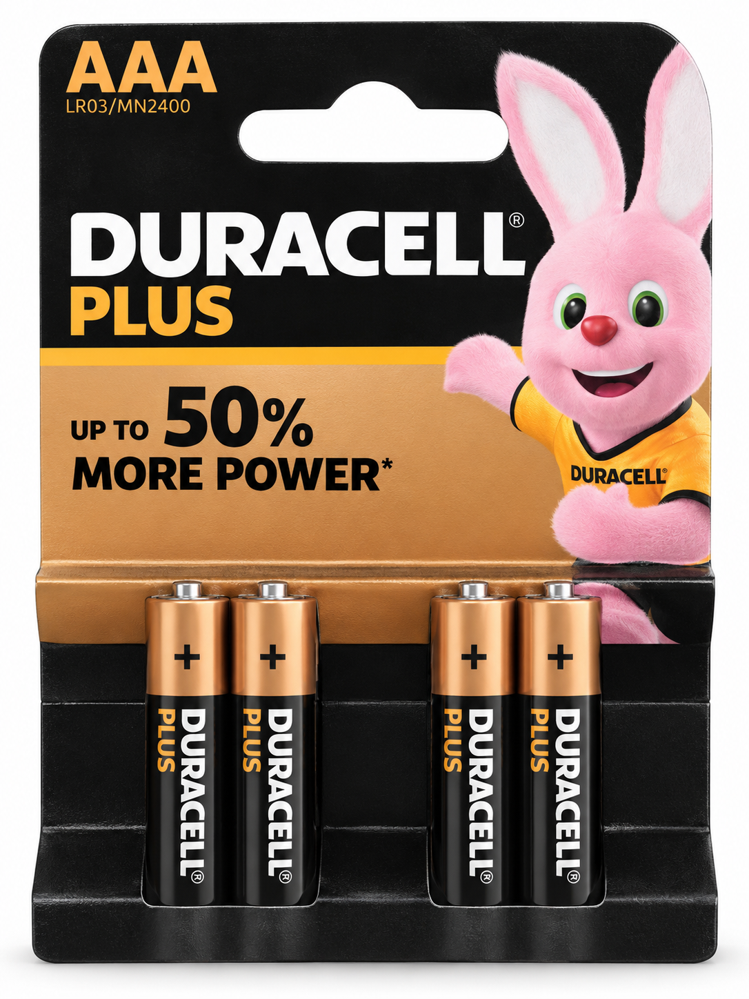 Duracell Plus AAA 1,5V – Pack de 4 Piles Alcalines