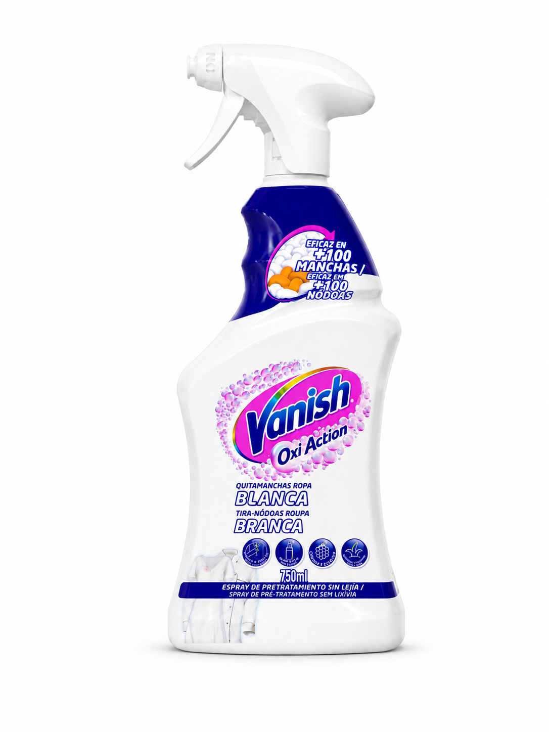 Vanish Oxi Action Blanc  Détachant pour Vêtements Blancs 750 ml