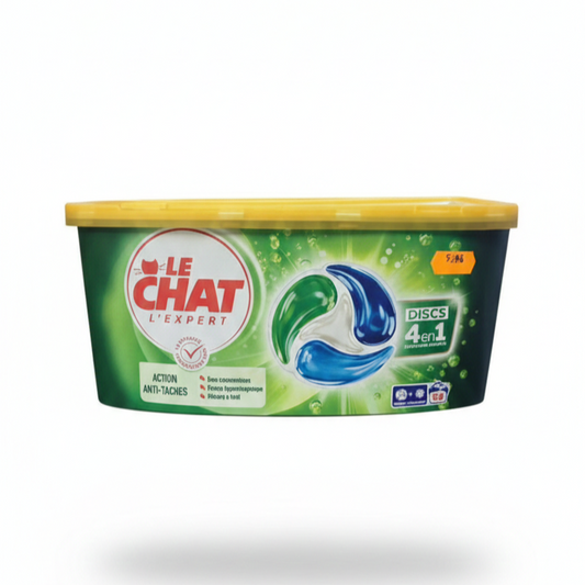 Le Chat L’Expert Écodoses Discs 4-en-1 – Lessive Anti-Taches