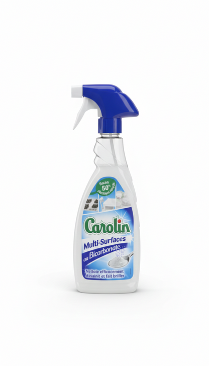 Carolin Multi-Surfaces au Bicarbonate – Nettoyant Brillance & Propreté