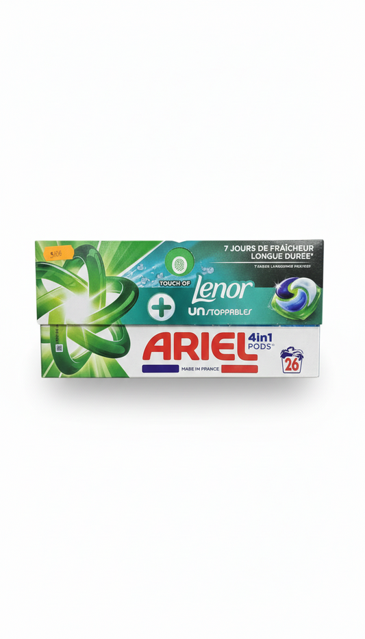 Ariel 4in1 Pods + Lenor – Ecodoses (26 lavages)