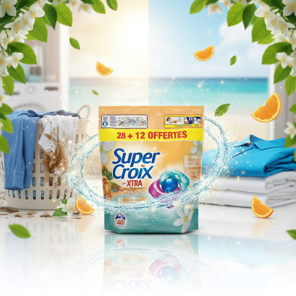 Super Croix par XTRA Écodoses – Parfum Maroc (40 Lavages)