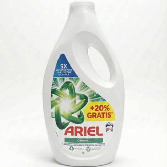 Ariel Original – Lessive liquide 24+6 lavages (+20% gratuit)
