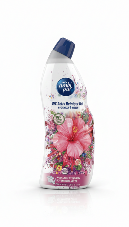 Ambi Pur WC Active Gel – Désinfectant WC & Fraîcheur Intense