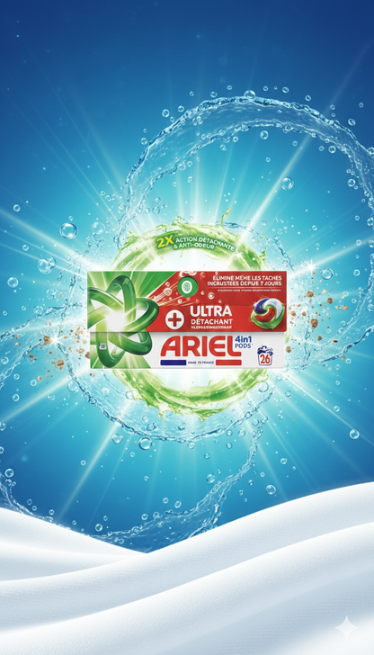 Ariel Ultra Détachant 4en1 – Ecodoses (26 lavages)