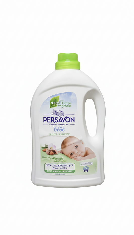 Persavon Bébé – Lessive Hypoallergénique à l’Amande Douce
