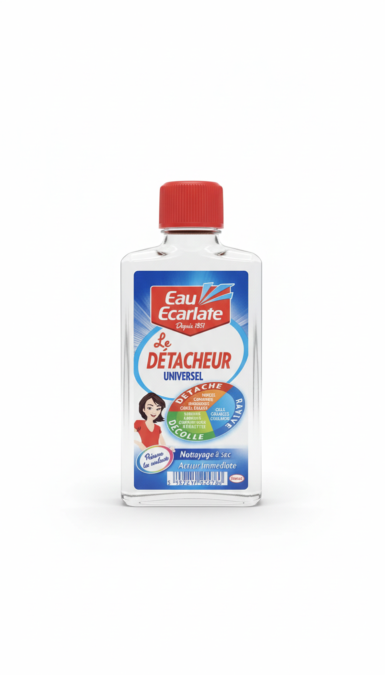 Eau Écarlate – Détacheur Universel Multi-Taches  Nettoyage à Sec Immédiat