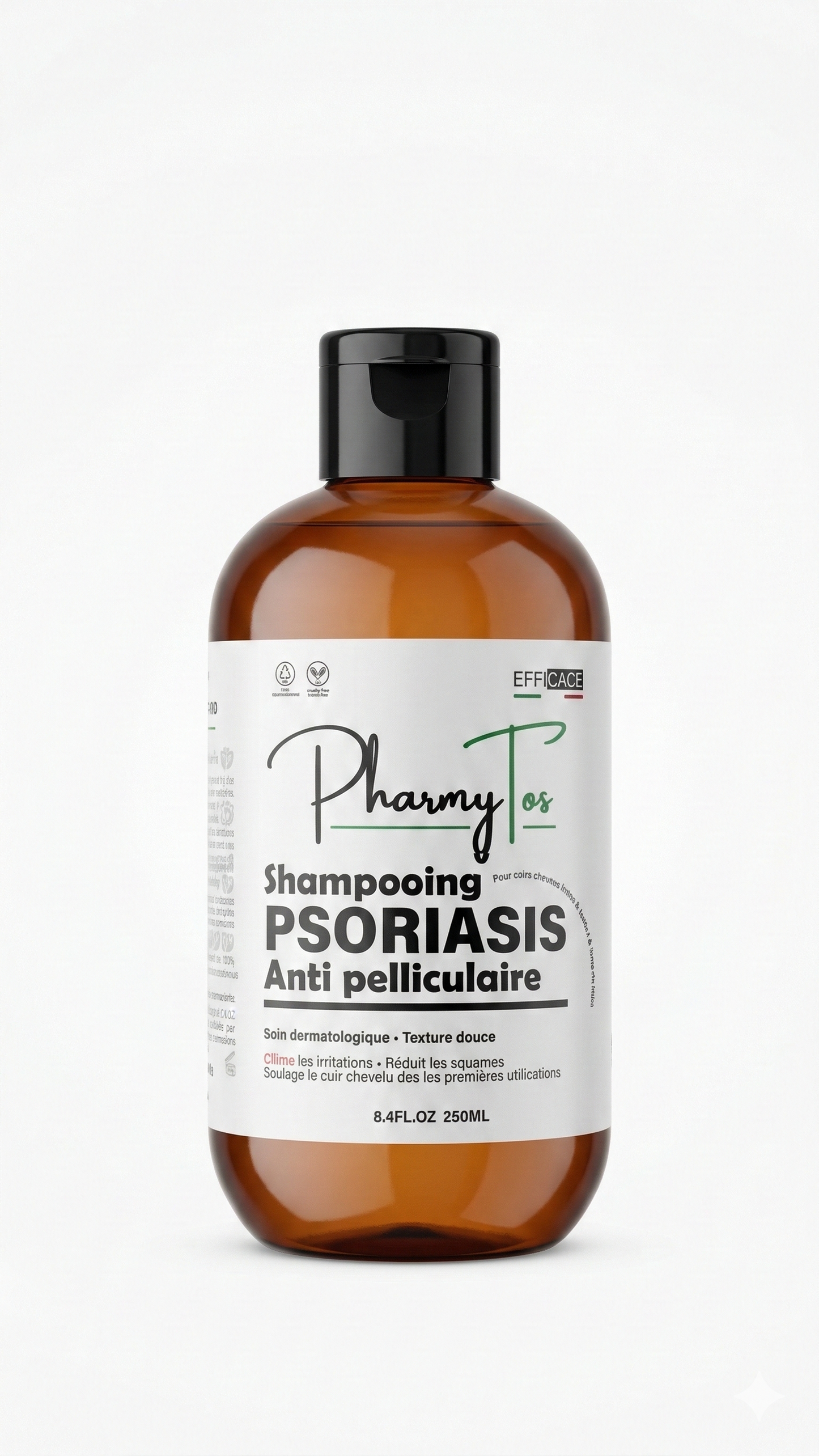PharmyTos Traitement Psoriasis & Anti-Pelliculaire  Duo Shampooing + Huile Dermatologique