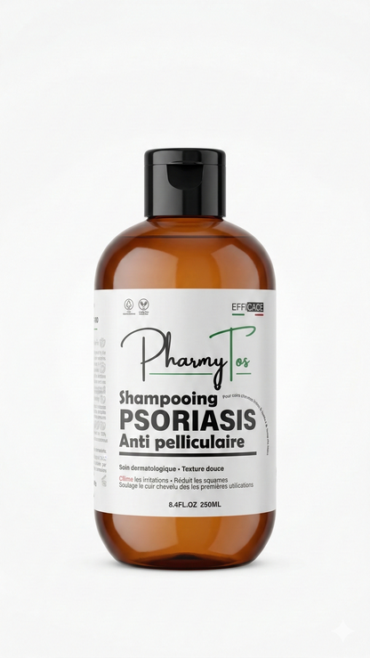 PharmyTos Traitement Psoriasis & Anti-Pelliculaire  Duo Shampooing + Huile Dermatologique