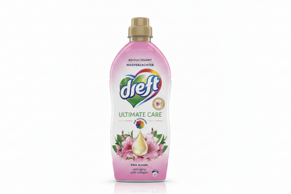 Dreft Ultimate Care Pink Bloom – Adoucissant au Collagène (40 lavages)