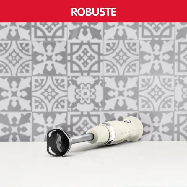 Moulinex Soleil Ivoire, Pied mixeur, 2 vitesses, 2 lames ZELKROM, Ivoire