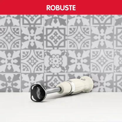 Moulinex Soleil Ivoire, Pied mixeur, 2 vitesses, 2 lames ZELKROM, Ivoire