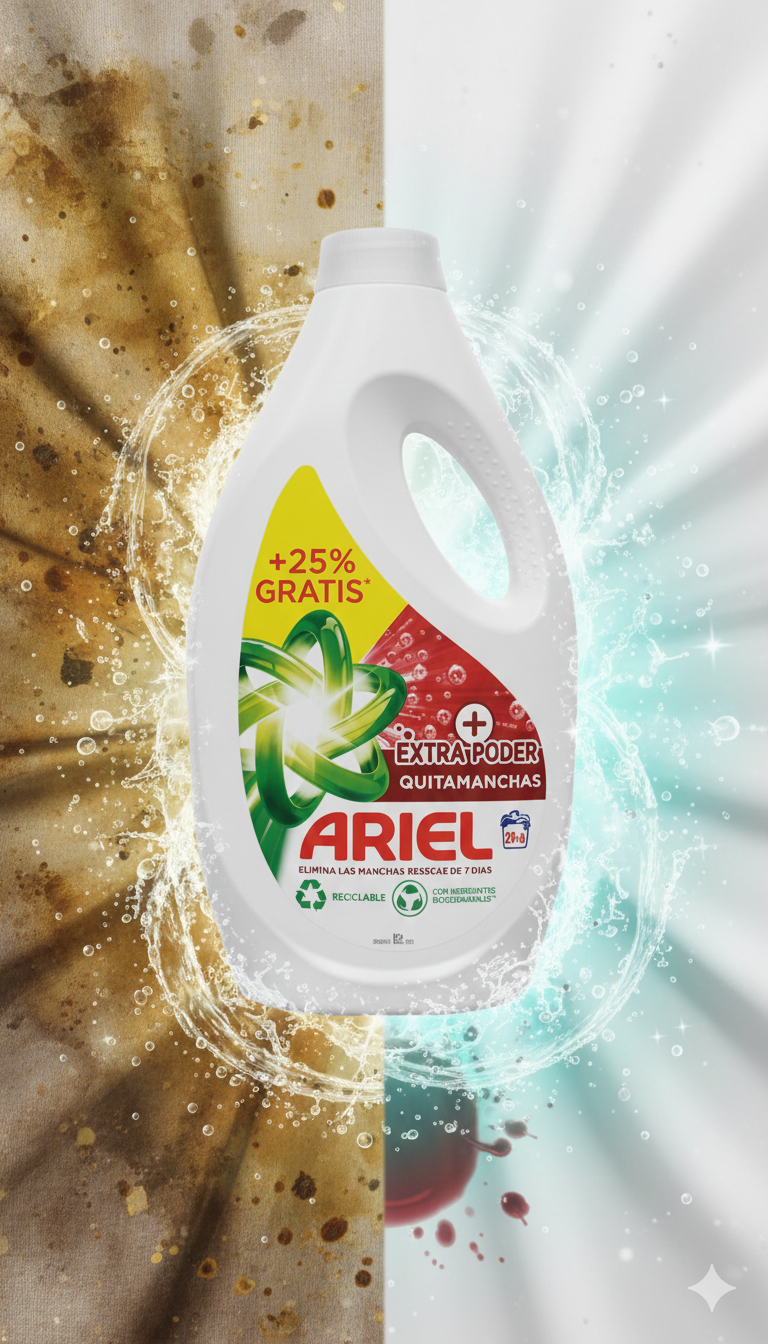 Ariel Extra Poder 29+8 lavages – Lessive liquide détachante