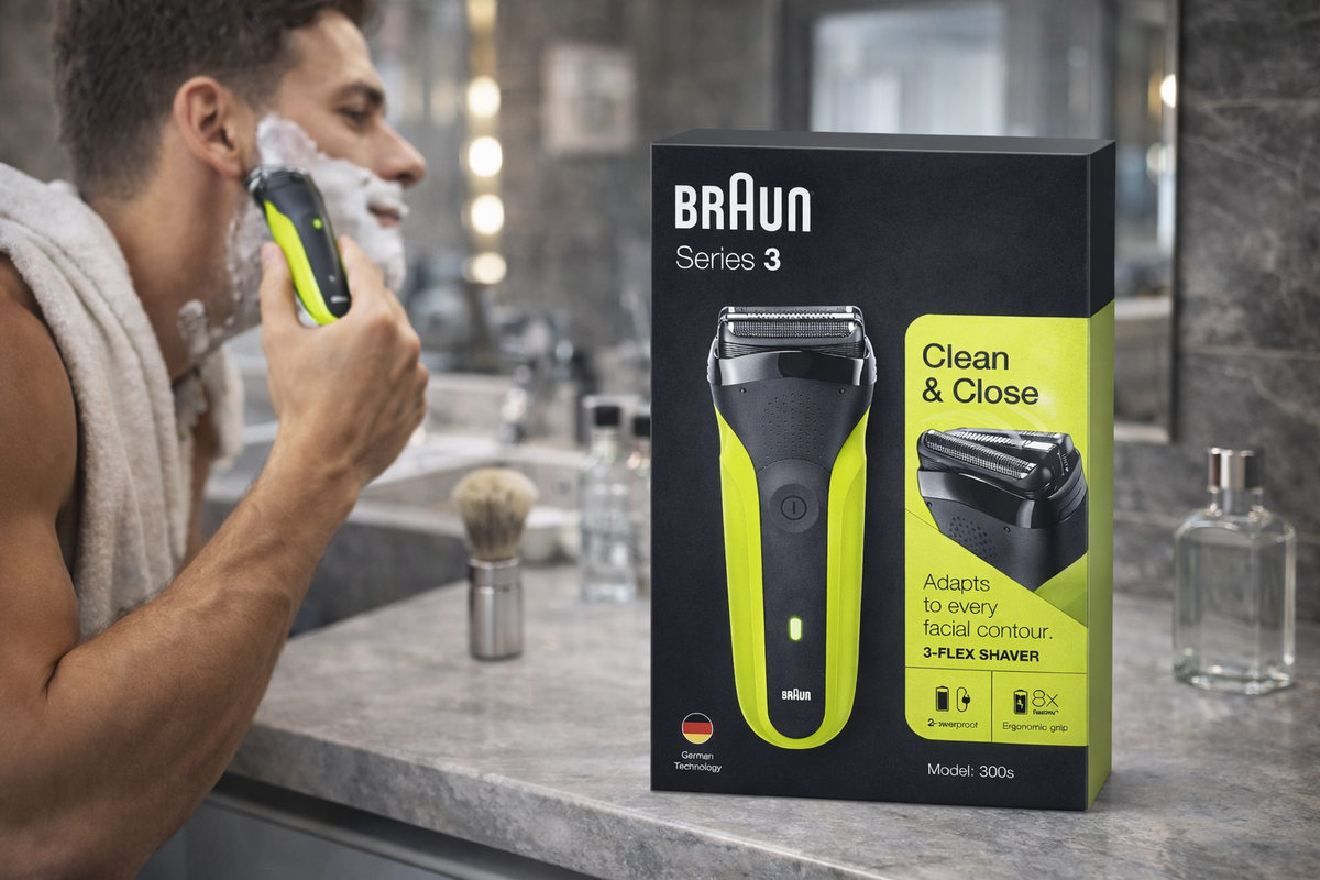 Rasoir Électrique Braun Series 3 300s-Flex Shaver
