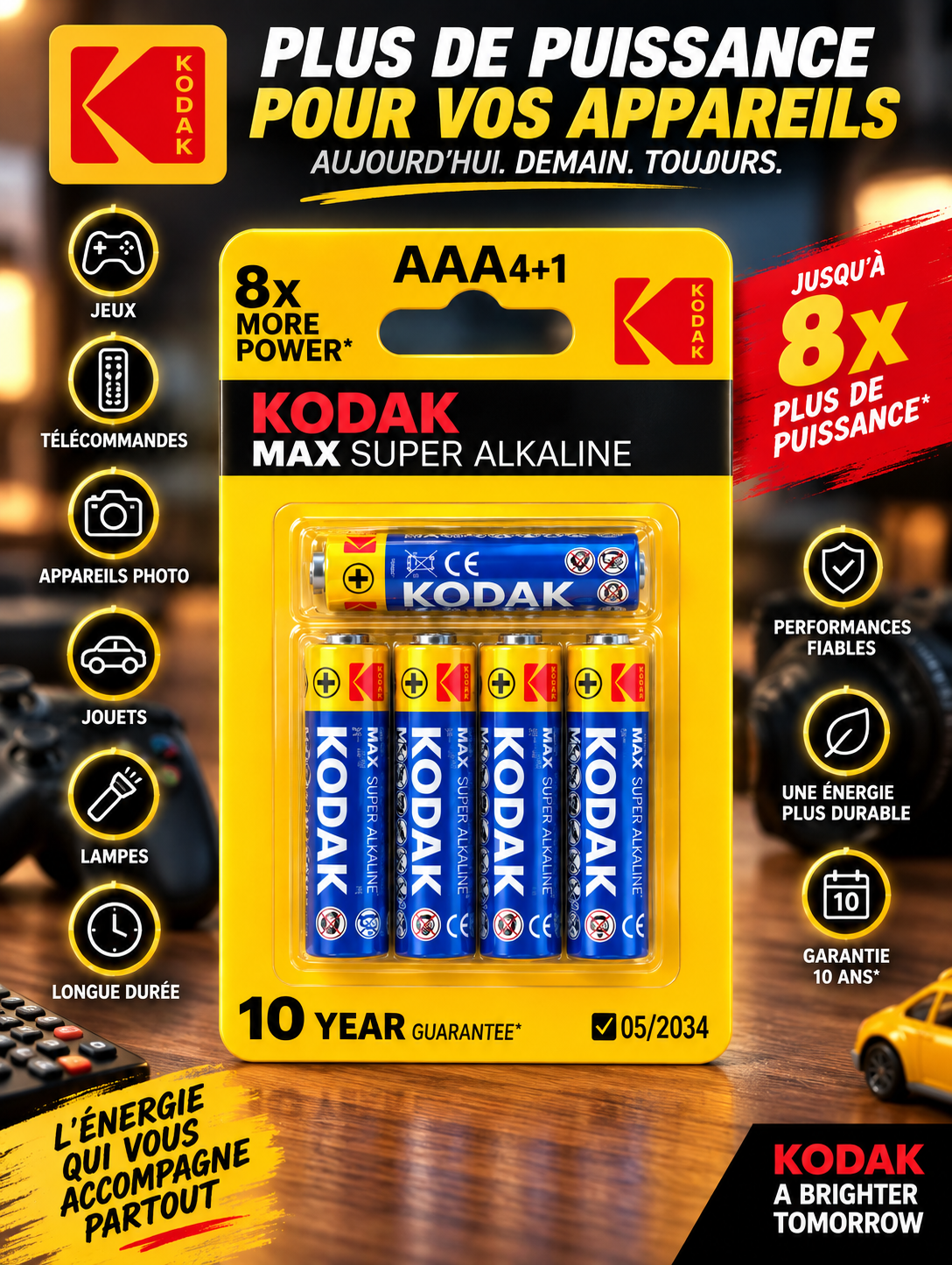 Kodak MAX piles Super Alkaline AAA 4+1 pcs